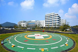 杭州市之江医院地面直升机停机坪开展航空医疗保障演练